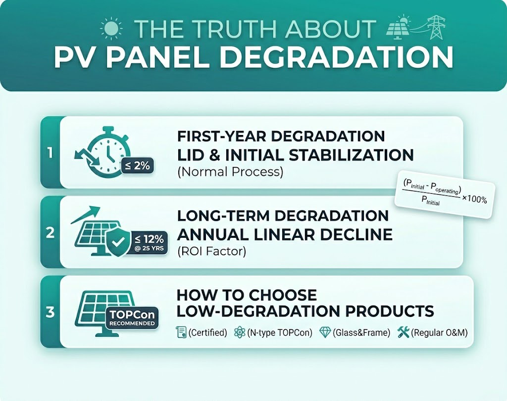 The Truth About PV Panel Degradation Rates: First-Year vs. Long-Term