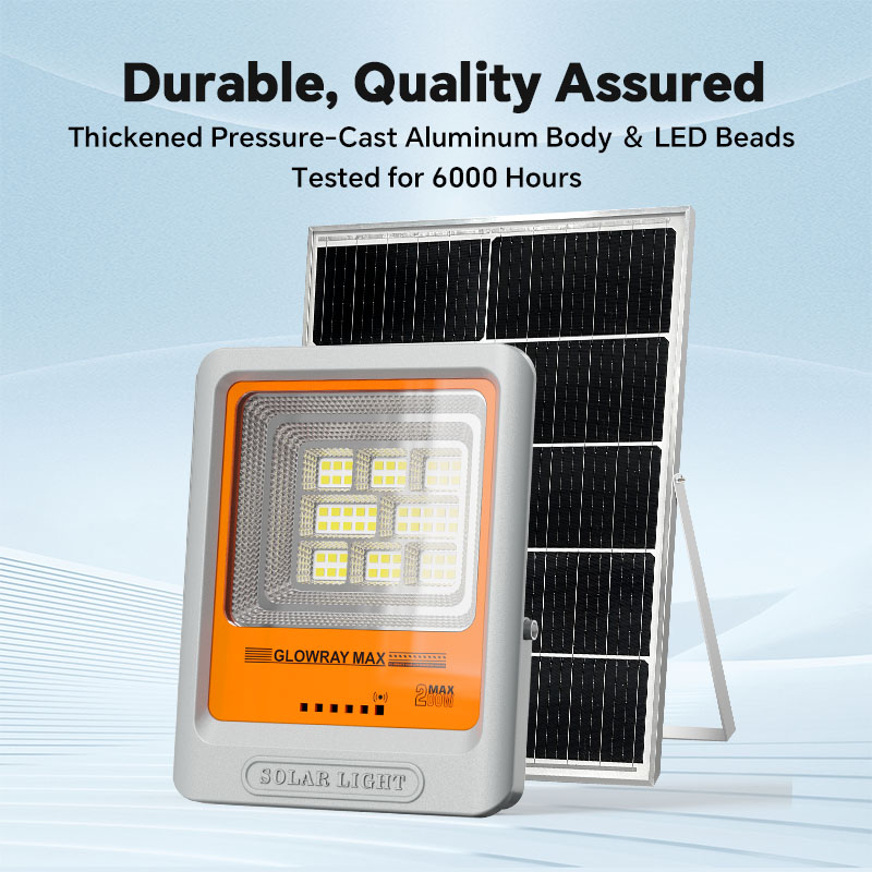200W 400W 600W 800W FGET Solar Flood Lighting Fixture for Outdoor and Yard Applications