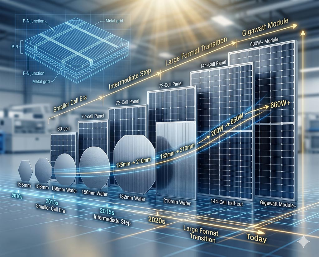The Evolution of Solar Wafer & Panel Sizes