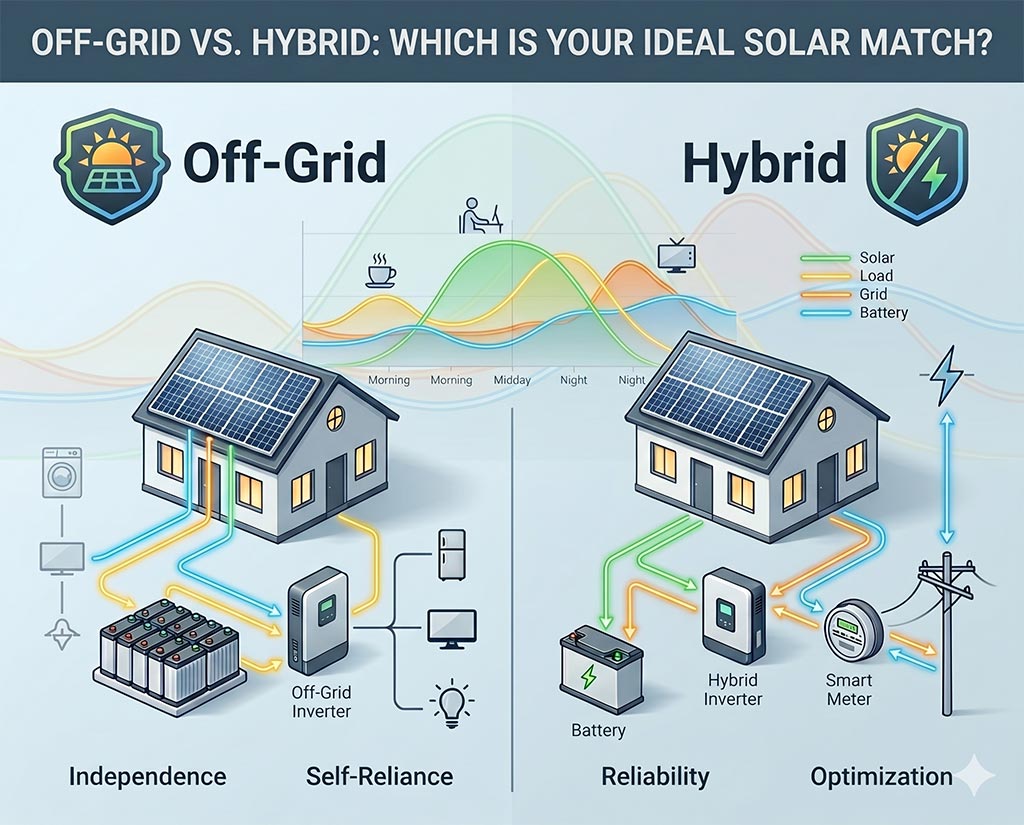 Off-Grid or Hybrid: Which Solar Architecture Exactly Matches Your Daily Power Load?