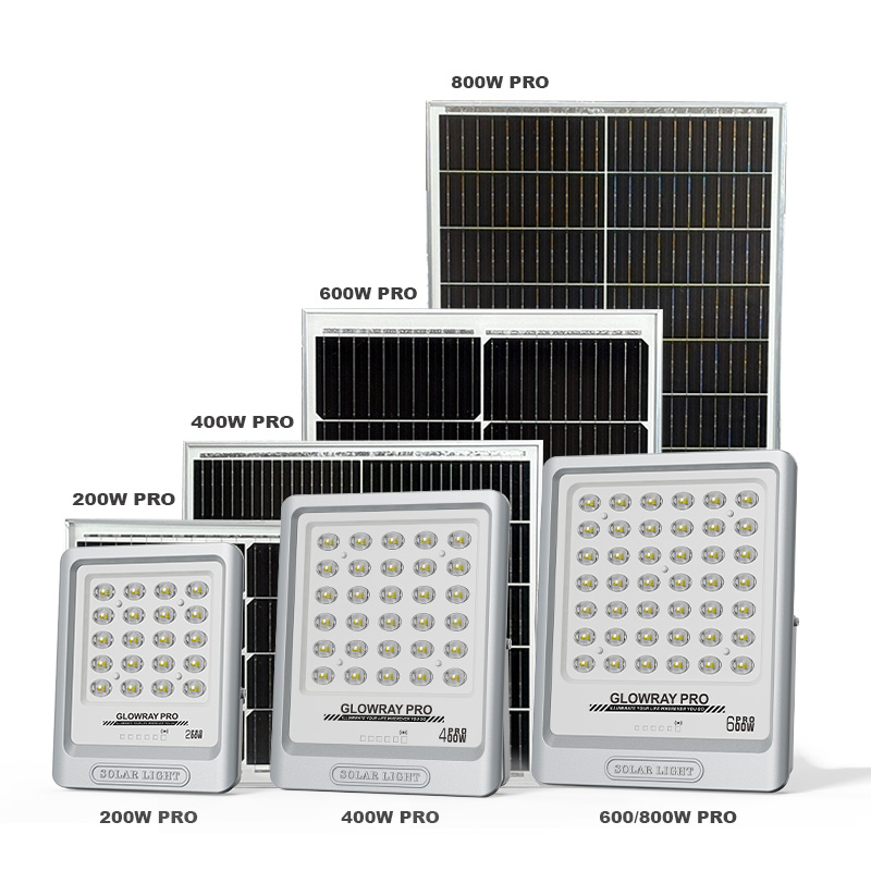 200W 400W 600W 800W FGET Pro Series Solar Flood light with Diffusing LED Beads