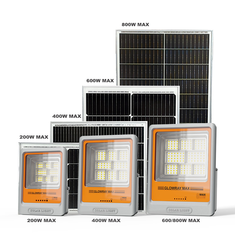 200W 400W 600W 800W FGET Solar Flood Lighting Fixture for Outdoor and Yard Applications
